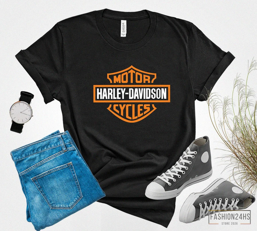 Fashion24Hs - Printed T - Shirt - Harley Davidson Vintage T - Shirt | Harley Davidson Shirt | Motor Harley Davidson Shirt | Rider Shirt | Motorcycle Shirt | Biker Shirt