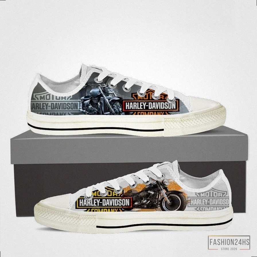Fashion24Hs - Custom Sneakers - Harley Davidson Ladies Low Cut Sneakers