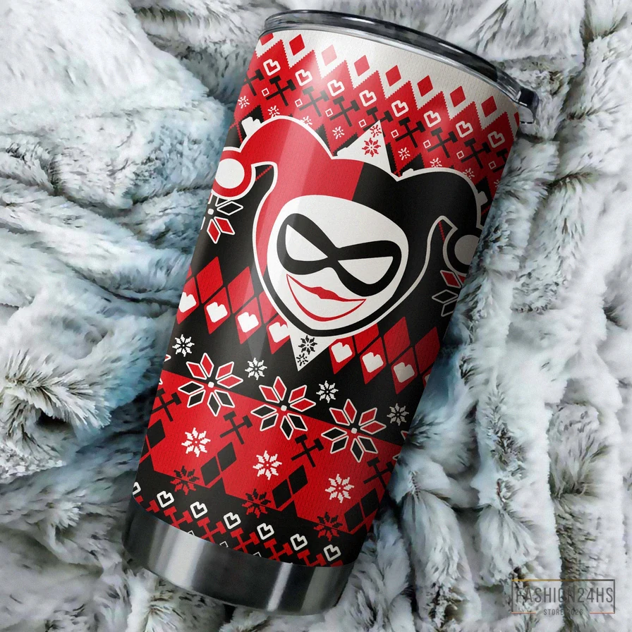 Fashion24Hs - Insulated Tumbler Cup - Harley Quinn Christmas Tumbler Perfect Birthday Best Gift Stainless Traveling Mugs 2021