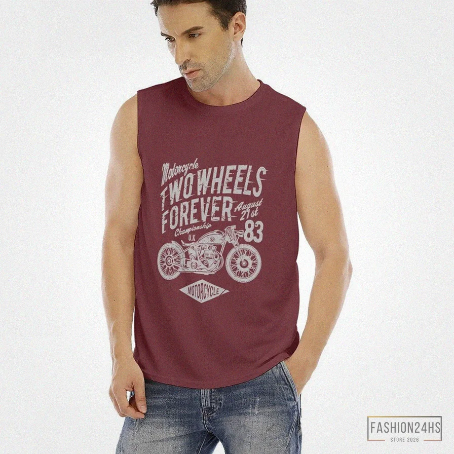 Fashion24Hs - Summer Tank Top - Harley Bike/Shirt For Men/Men Tank Top/Summer Shirt/Mens Sleeveless T - Shirt/Shirt For Men/Gift For Him/Muscle T - Shirt/Undershirt/Spt 5031 - 04