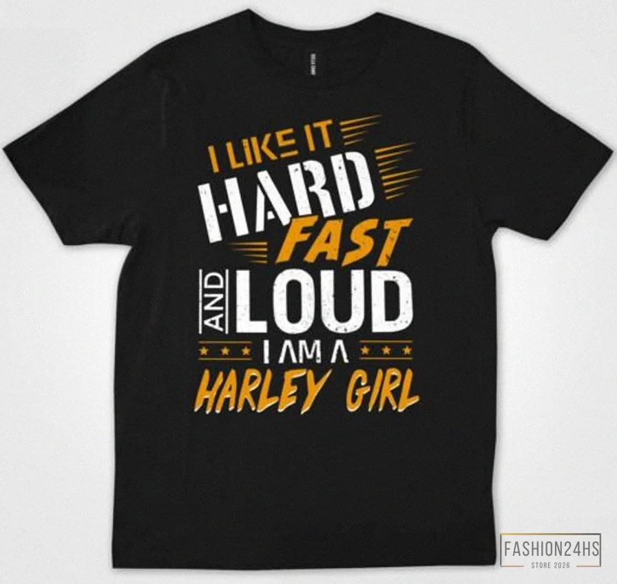 Fashion24Hs - Printed T - Shirt - Biker T - Shirt - I'M A Rider - I Live To Ride T - Shirt - Gift Idea For Biker - Funny Motorcycle Shirt Collection - Biker Shirt - Harley Girl