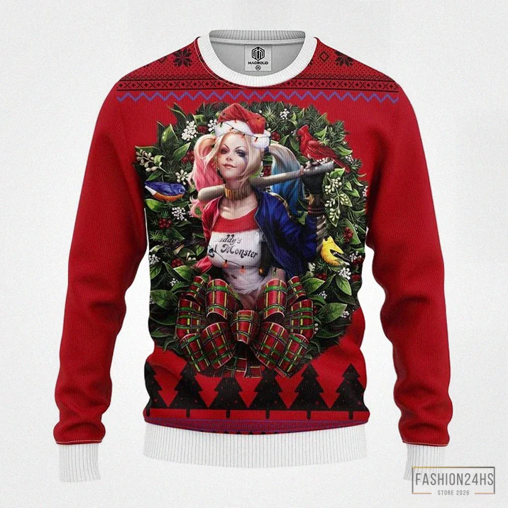 Fashion24Hs - Featured Product - Harley Quinn Noel Mc Ugly Christmas Sweater Thanksgiving Gift