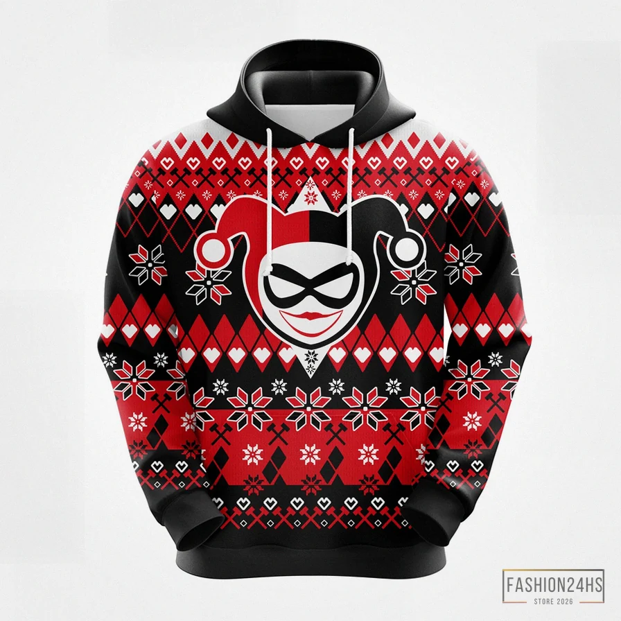 Fashion24Hs - Custom Hoodie - Harley Queen Suicide Squad Christmas Cute Noel Mc Ugly Hoodie Amazing Gift Idea Thanksgiving Gift
