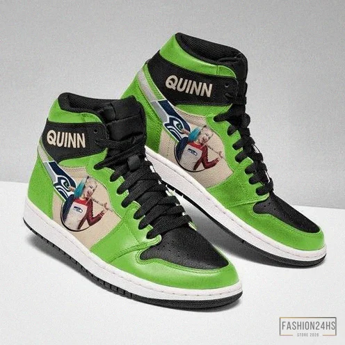 Fashion24Hs - Custom Sneakers - Jordan Sneakers High Top Harley Quinn Seattle Seahawks High Top Shoes