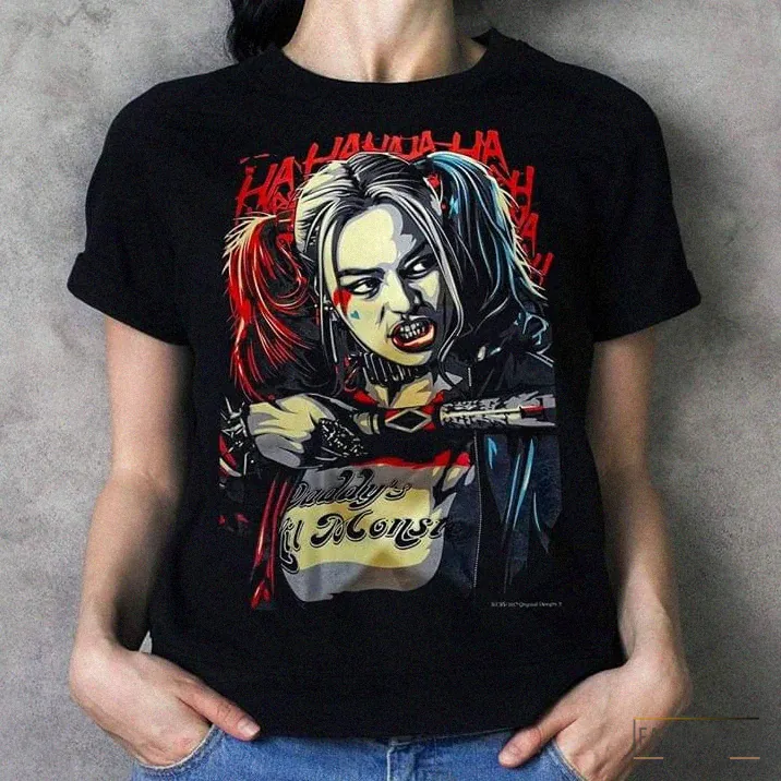 Fashion24Hs - Printed Hoodie - Harley Quinn Hahahaha T Shirt Hoodie Sweater