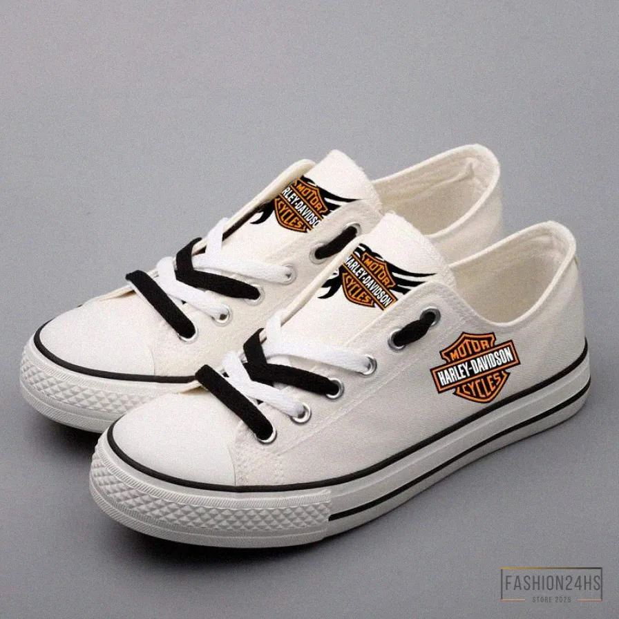 Fashion24Hs - Wall Art - Harley Davidson Canvas Shoes Low Top Lace