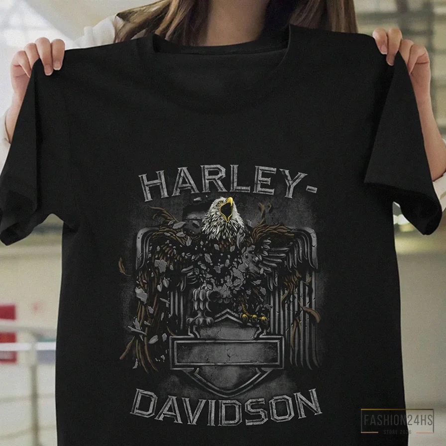 Fashion24Hs - Printed T - Shirt - Rare!! Harley Davidson Eagle Unisex T - Shirt S - 5 Motor Harley - Davidson Cycles Shirt Harley Davidson Shirt Eagle Shirt