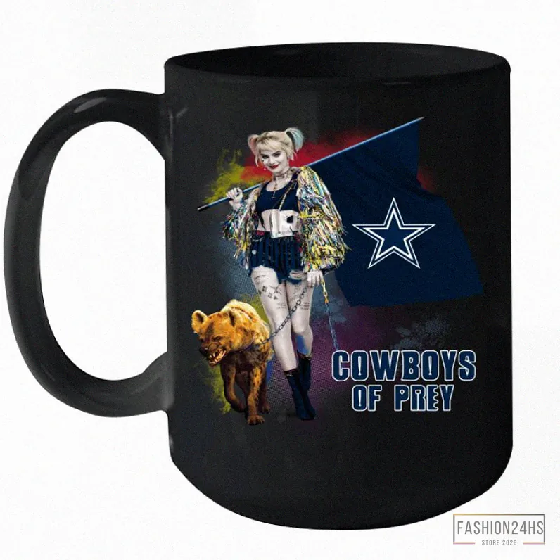 Fashion24Hs - Funny Coffee Mug - Harley Quinn Flag Dallas Cowboys Of Prey Ceramic Mug 15Oz