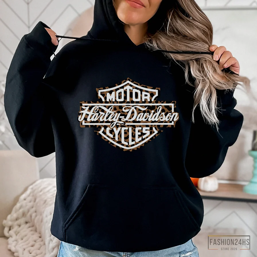 Fashion24Hs - Fleece Sweatshirt - Womens Harley Davidson Hoodie Sweatshirt