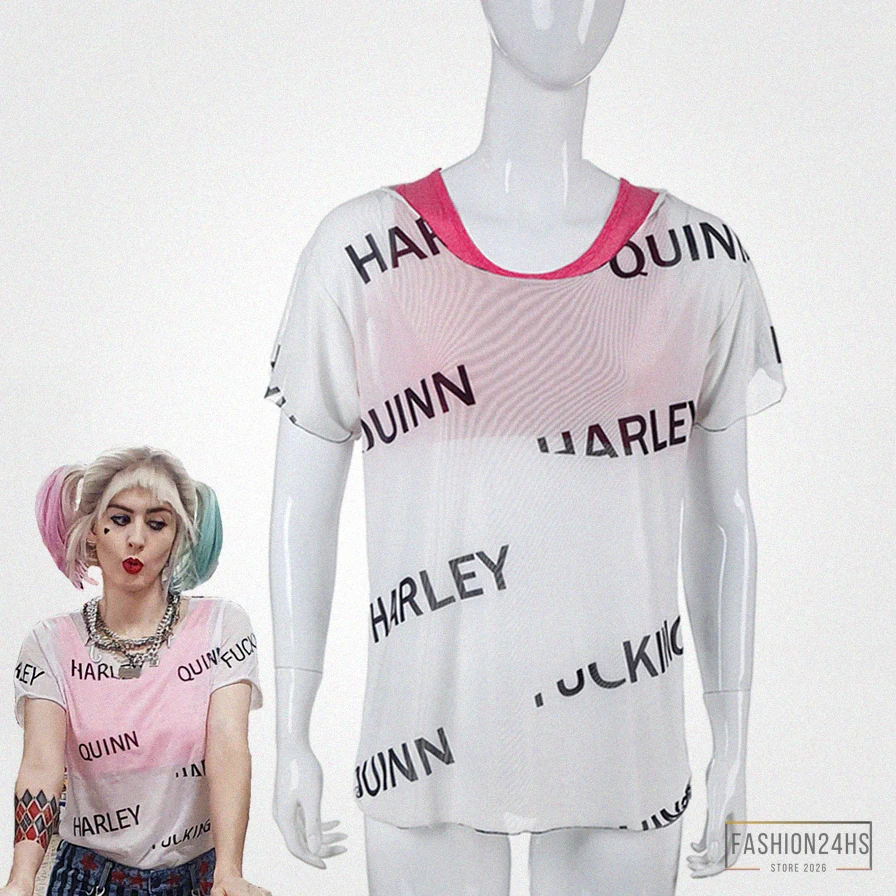 Fashion24Hs - Graphic Tee - Birds Of Prey Harley Quinn T - Shirt Cosplay Halloween Costumes Props