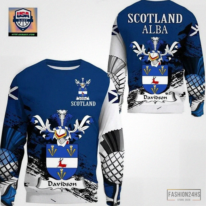 Fashion24Hs - Featured Product - Davidson Scottish Family Crest Scotland Special Sweater A7