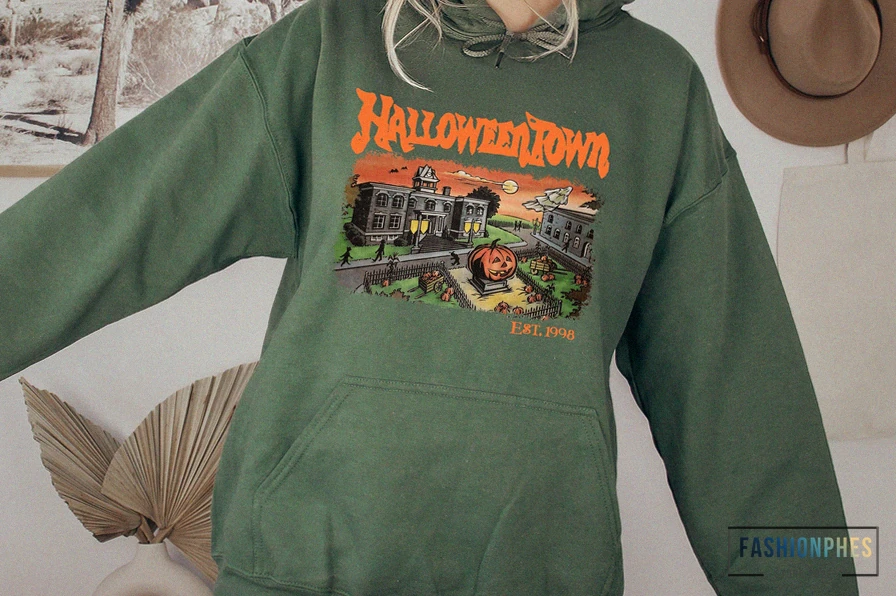 Fashionphes - Fleece Sweatshirt - Halloweentown 1998 Sweatshirt - Disney Halloween Shirt - Halloween Party Shirt - Halloween Town University - Womens Halloween - Funny Halloween
