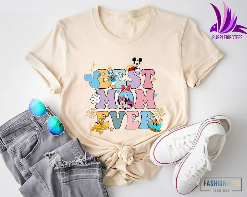 Fashionphes - Graphic Tee - Disney Mom Shirt - Disney Shirt - Best Mom Ever - Disney Mama Shirt - Minnie Mom Shirt - Disney Trip Shirt. Disney Family Shirt - Disney Girl