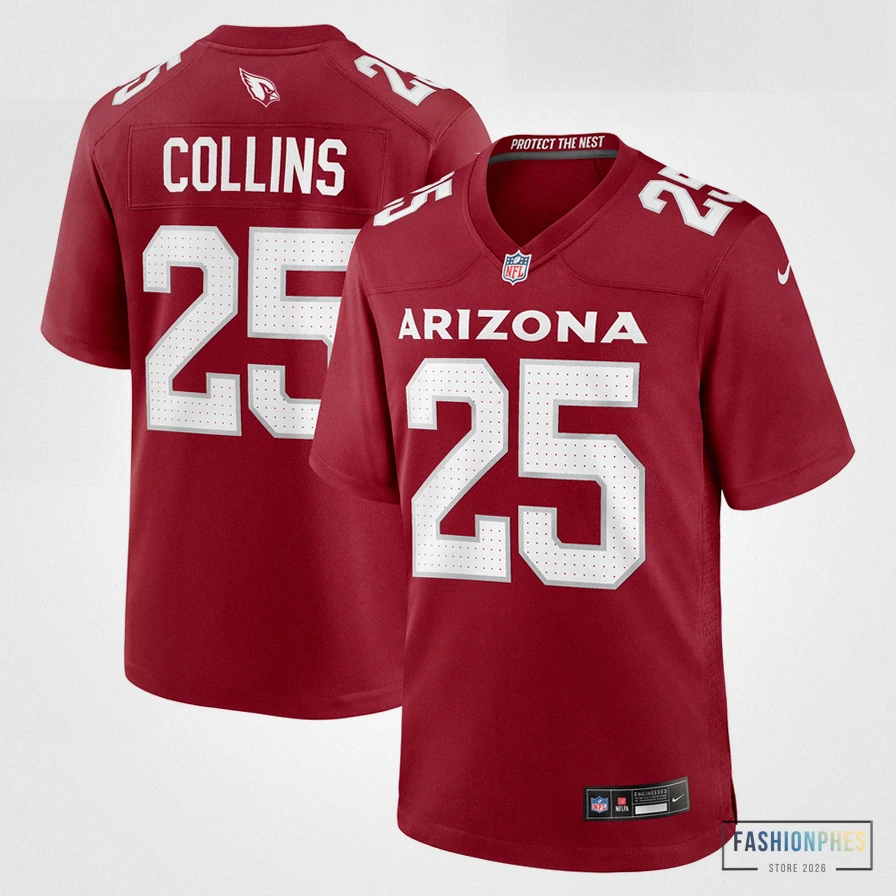 Fashionphes - Custom Name Jersey - Men'S Arizona Cardinals Zaven Collins Cardinal Home Game Jersey