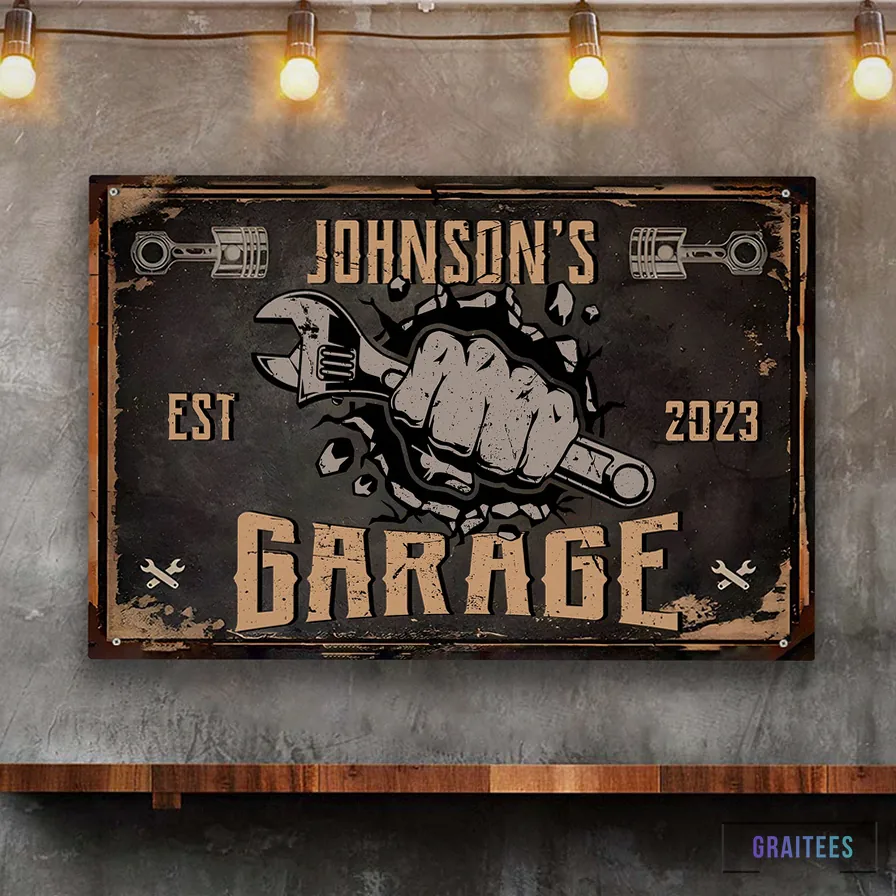 Graitees - Featured Product - Personalized Metal Great Grandpa Sign