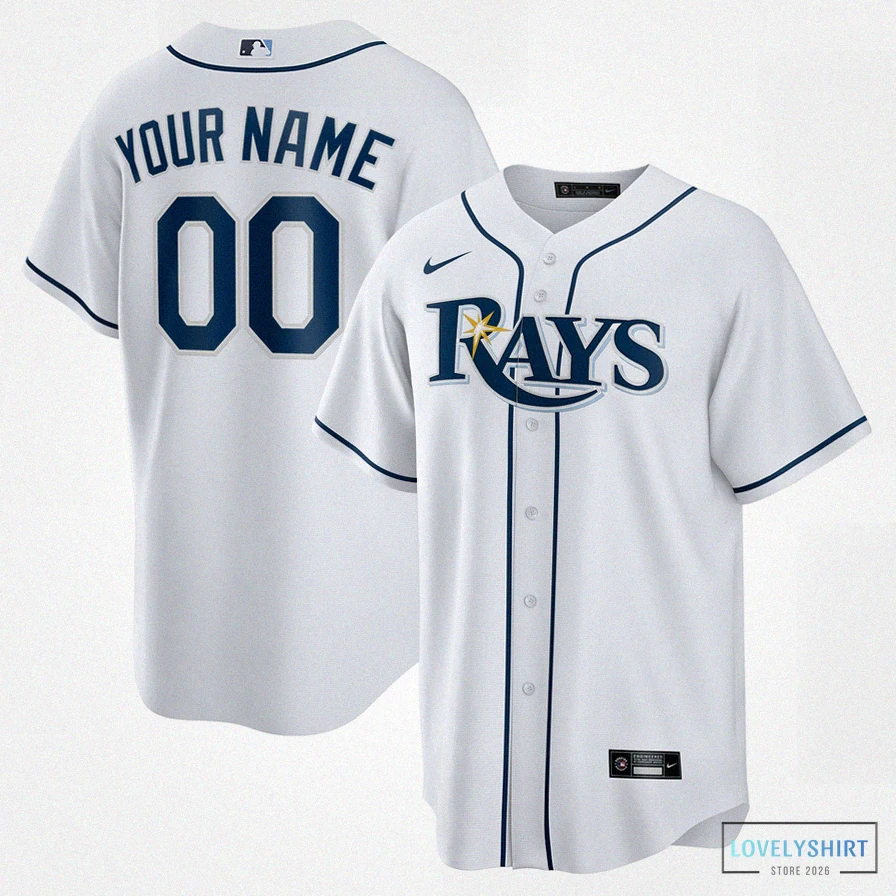Lovelyshirt - Custom Name Jersey - Men'S Tampa Bay Rays White Home Replica Custom Jersey