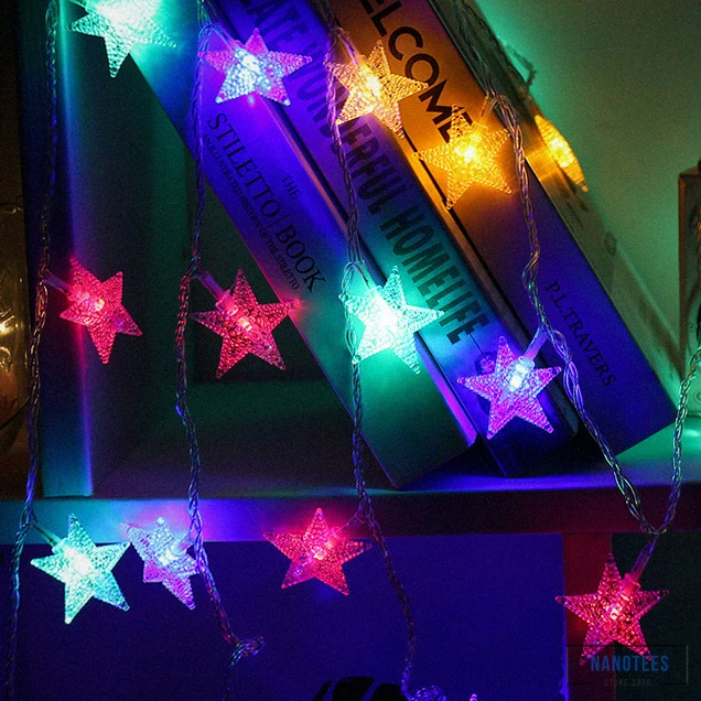 Nanotees - Featured Product - Led Snowflake Star String Fairy Light Garland Christmas Tree New Year Room Valentine'S Day Decoration Light Usb Battery Alx