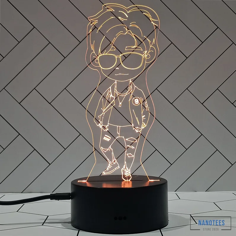Nanotees - Featured Product - Creative Bedside Night Light Usb Battery Touch Remote Control 3D Colorful Led Light Valentine'S Day Gift Lamp(Without Battery) Alx