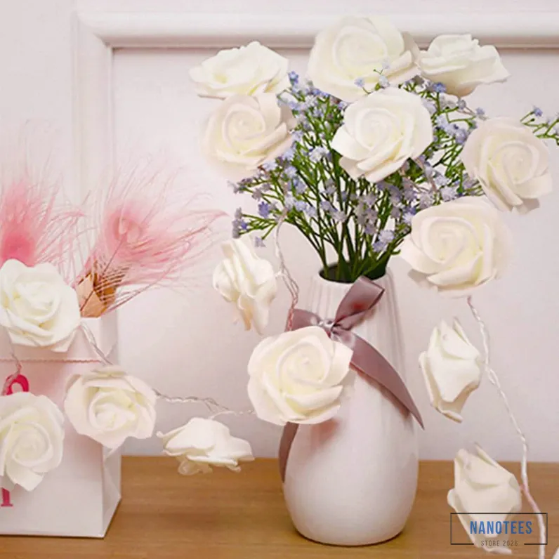 Nanotees - Featured Product - Led Rose String Lights For Valentine'S Day 1M/2M Wedding Girl Heart Pink Decoration Home Night Light Christmas Fairy Lights Alx