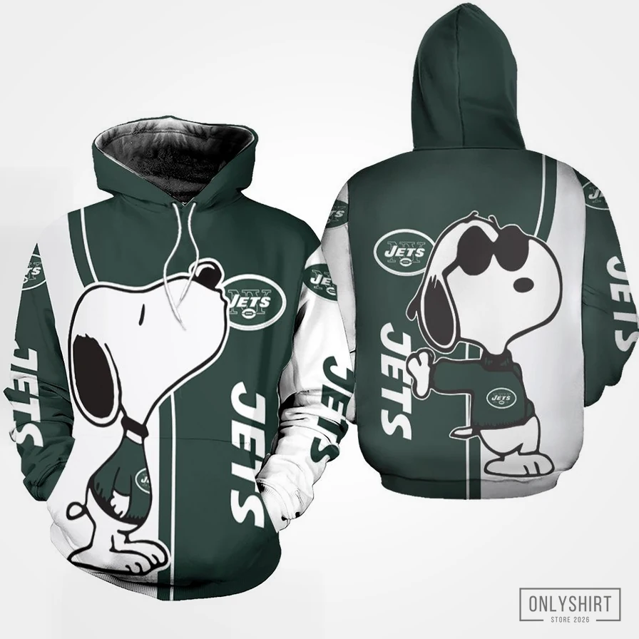 Onlyshirt - Custom Hoodie - New York Jets Snoopy Lover 3D Printed Hoodie