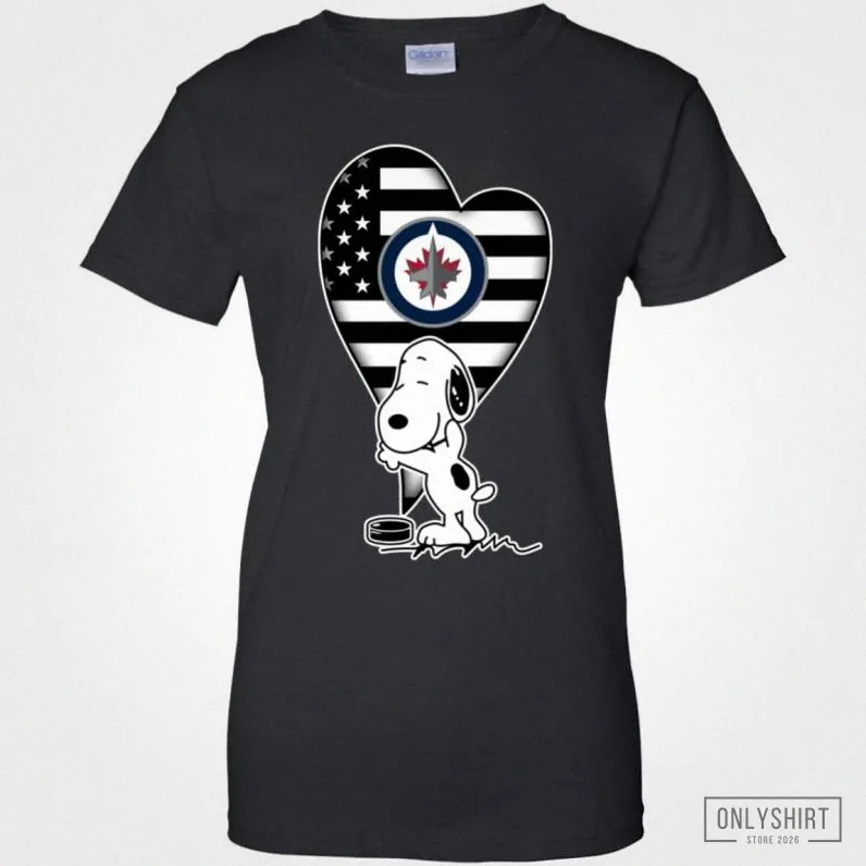 Onlyshirt - Graphic Tee - Winnipeg Jets Snoopy In My Heart Shirts