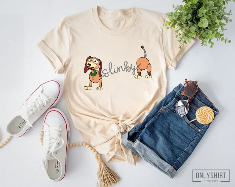 Onlyshirt - Graphic Tee - Toy Story Slinky Dog Shirt - Disney Slinky Dog Shirt Shirt - Toy Story Dog Shirt - Disney Dog Shirt - Toy Story Woody'S Dog Shirt
