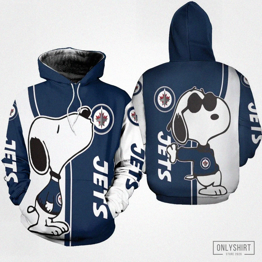 Onlyshirt - Custom Hoodie - Winnipeg Jets Snoopy Lover 3D Printed Hoodie