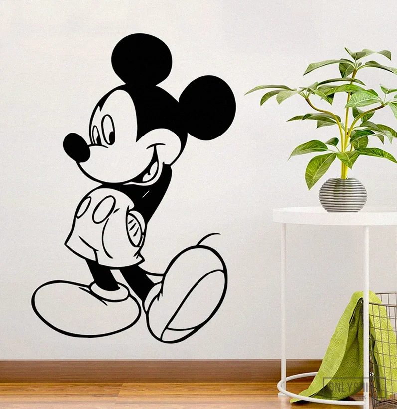 Onlyshirt - Featured Product - Disney Mickey Mouse Wall Stickers For Kids Rooms Home Decor Accessories Cartoon Wall Decals Vinyl Mural Art Diy Wallpaper Alx