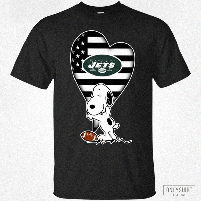 Onlyshirt - Graphic Tee - New York Jets Snoopy In My Heart Shirts