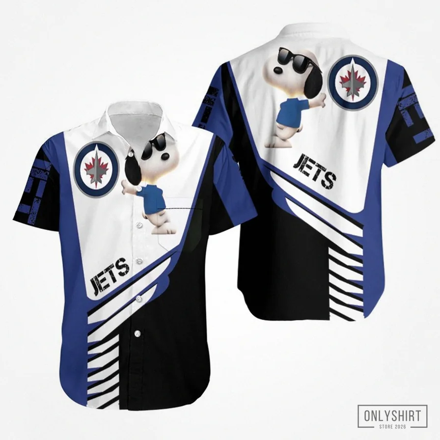 Onlyshirt - Printed Hoodie - Winnipeg Jets Snoopy For Lover Hoodie Hawaiian Shirt
