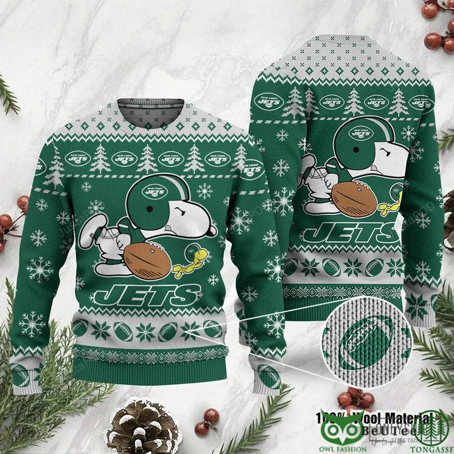 Onlyshirt - Featured Product - Nfl New York Jets Snoopy Ugly Sweater