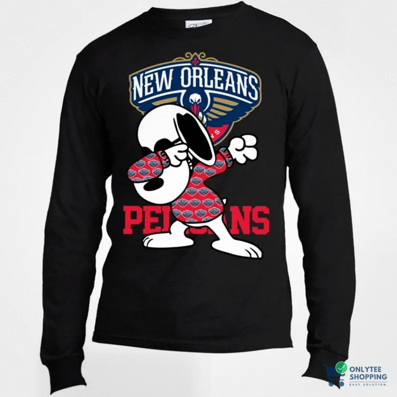 Onlytee - Graphic Tee - New Orleans Pelicans Snoopy Dabbing Shirts