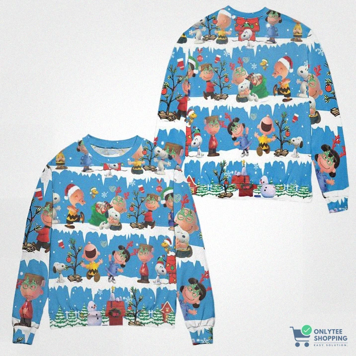 Onlytee - Featured Product - Snoopy Dog Friends Christmas Season Ugly Christmas Sweater