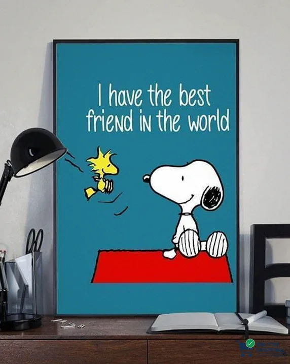 Onlytee - Wall Art Poster - Snoopy I Have The Best Friend In The World Poster Canvas Poster Canvas