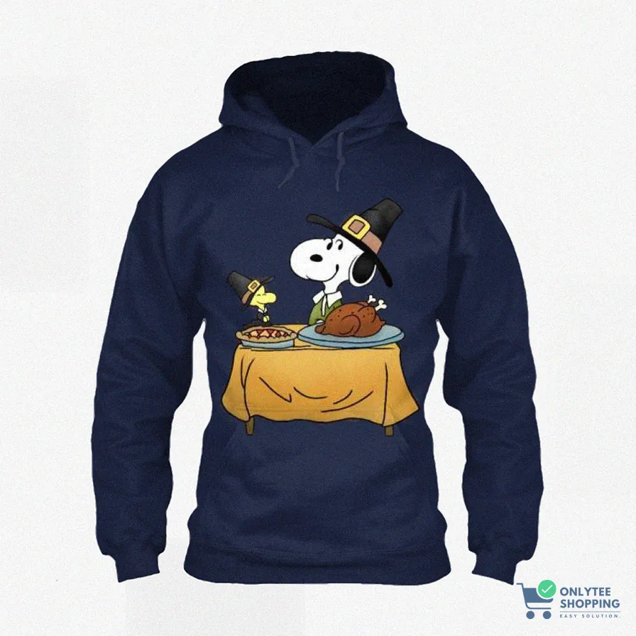 Onlytee - Printed Hoodie - Thanksgiving Snoopy - Snoopy Classic Hoodie
