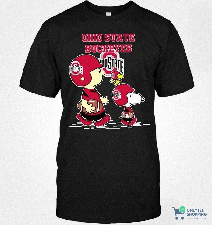 Onlytee - Printed Hoodie - Ohio State Buckeyes Snoopy Shirt Tshirt - Hoodie - Sweater Up To 5Xl White Tshirt Hoodie Sweater