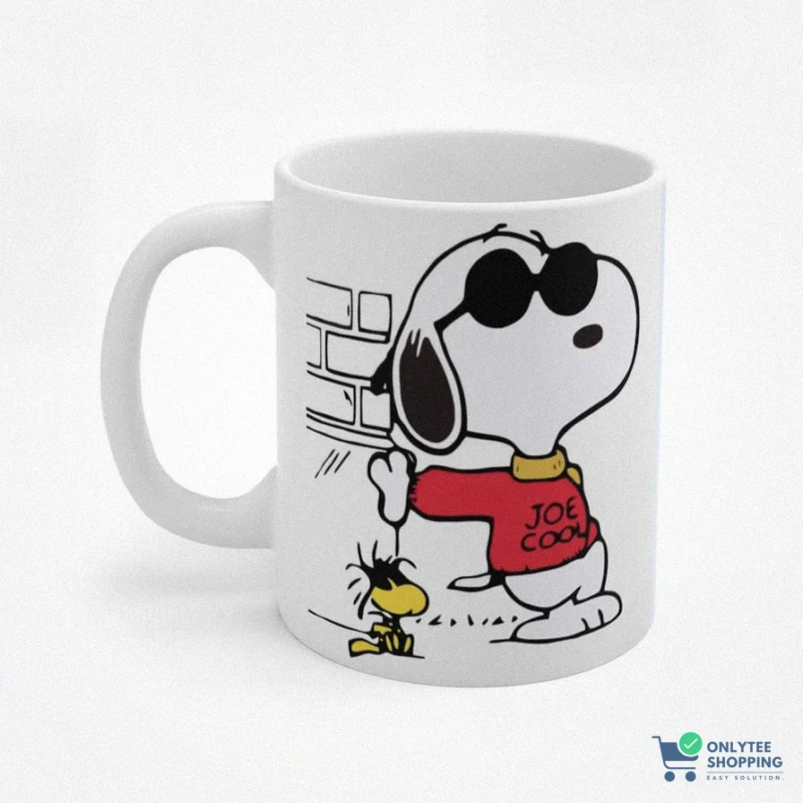 Onlytee - Funny Coffee Mug - Snoopy Joe Cool Retro Cool Gift Mug