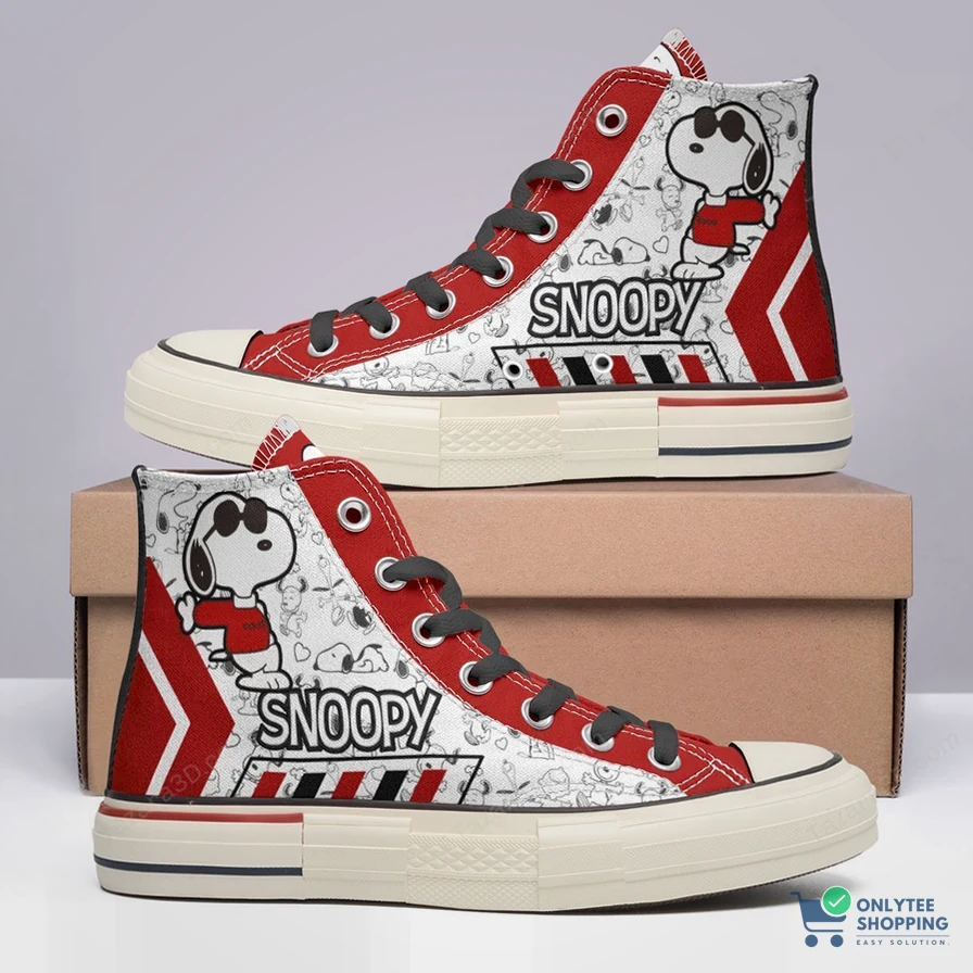 Onlytee - Wall Art - Snoopy New High Canvas Shoes 04