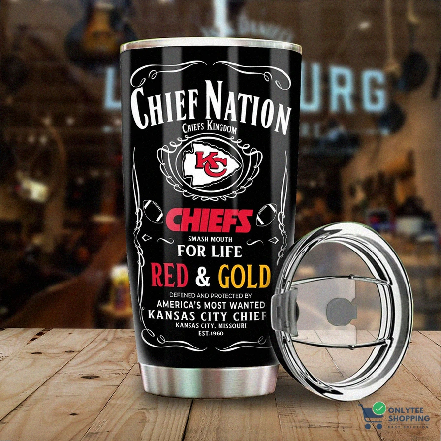 Onlytee - Insulated Tumbler - Kansas City Chiefs Stainless Steel Tumbler - Tumbler 20Oz