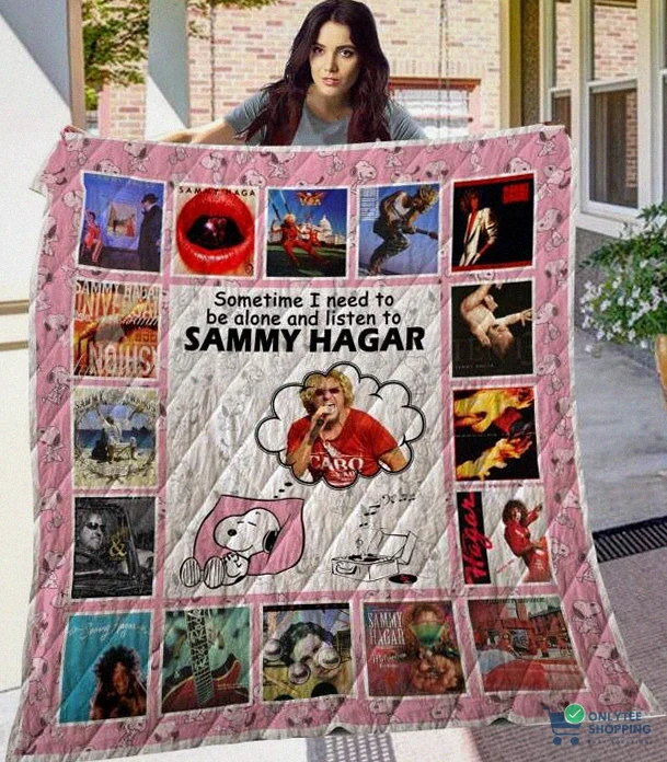 Onlytee - Warm Blanket - Sammy Hagar Snoopy 3D Quilt Blanket - Fleece Blanket