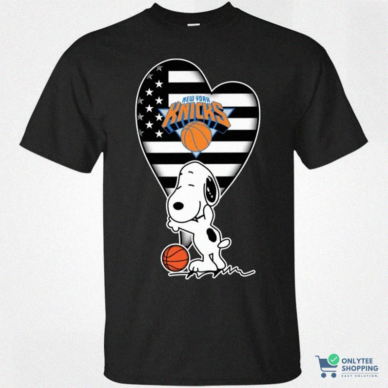 Onlytee - Graphic Tee - New York Knicks Snoopy In My Heart Shirts