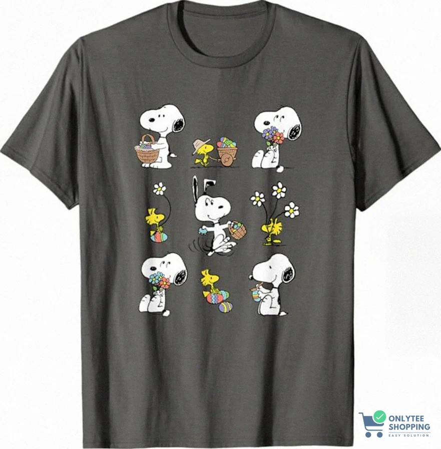Onlytee - Graphic Tee - Happy Easter Day Snoopy Png - Easter Bunny Design - Happy Easter Day Png - Bunny Lover Sublimation - Easter Boy Gaming Tee - Snoopy Easter Day