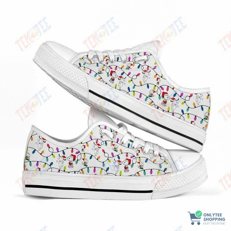 Onlytee - Lightweight Shoes - Mens Womens Snoopy Twinkle Leds Low Top Shoe Low Top Shoes Custom Print Footwear Converse Sneakers Tmt701