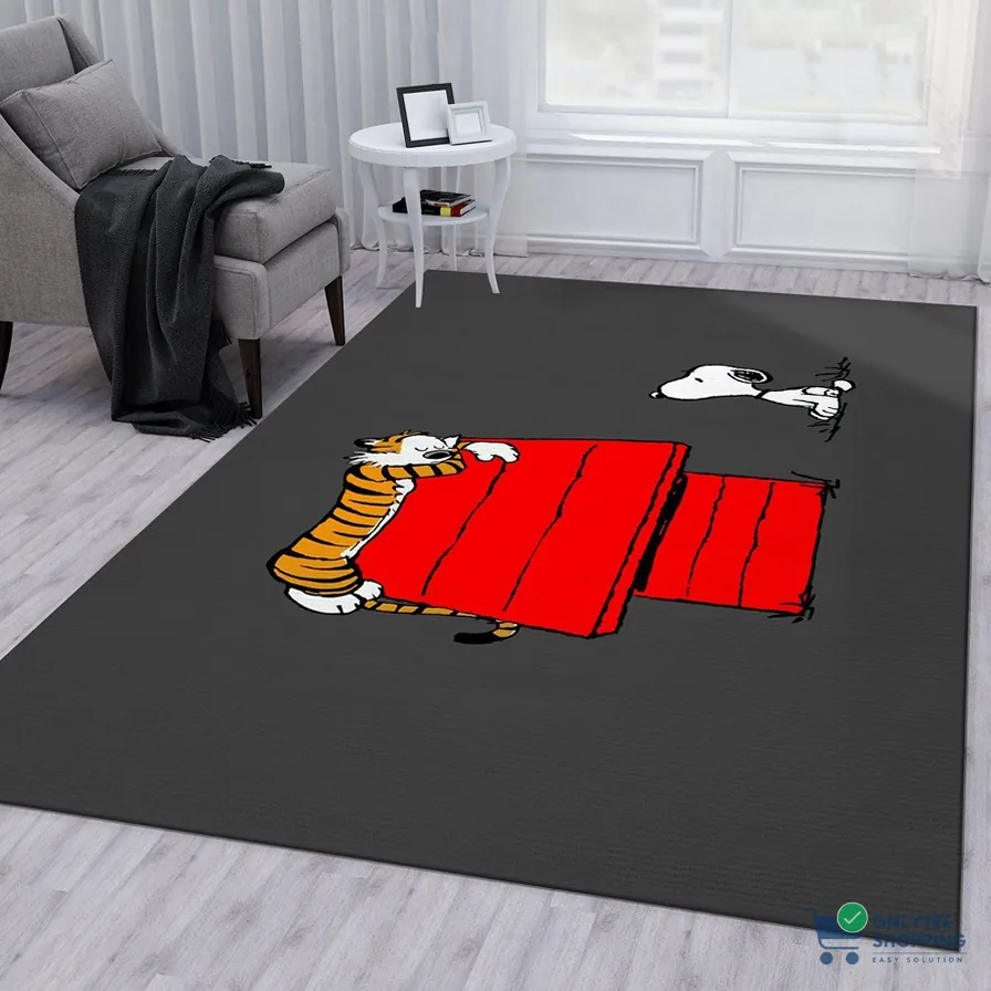 Onlytee - Floor Mat Rug - Snoopy Ver2 Area Rug Living Room Rug Floor Decor Home Decor Area Rug For Living Room Bedroom Rug Home Decor