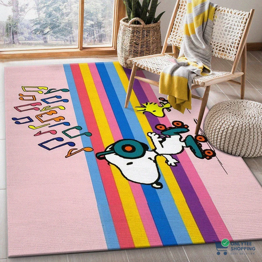Onlytee - Floor Mat Rug - Snoopy Ver7 Area Rug For Christmas Bedroom Rug Home Decor Area Rug For Living Room Bedroom Rug Home Decor