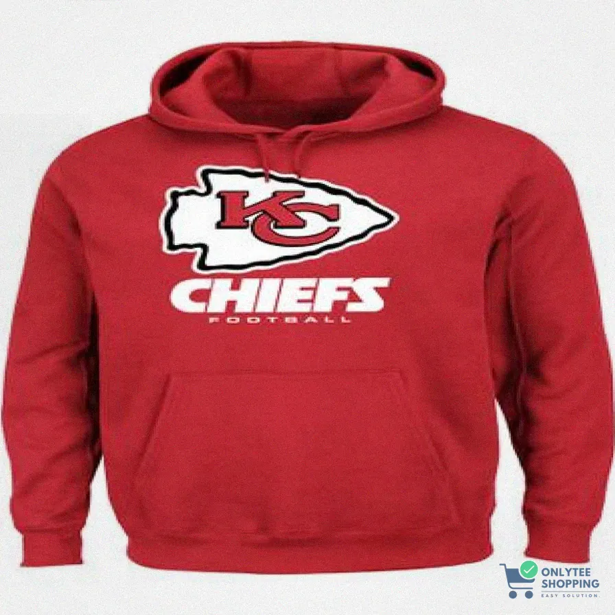 Onlytee - Printed Hoodie - Kansas City Chiefs Hoodie Chiefs Hoodie