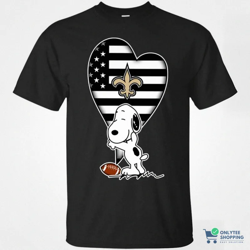 Onlytee - Graphic Tee - New Orleans Saints Snoopy In My Heart Shirts