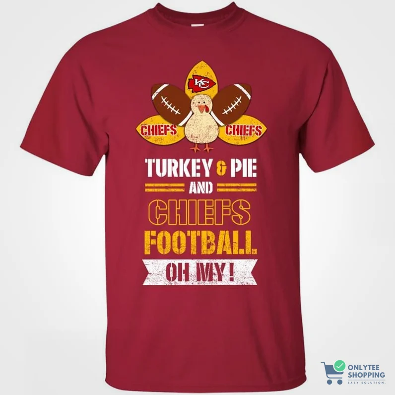 Onlytee - Graphic Tee - Thanksgiving Kansas City Chiefs T Shirts