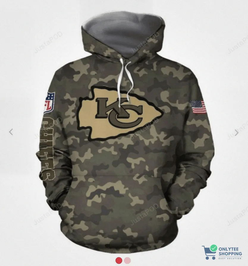 Onlytee - Custom Hoodie - Kansas City Chiefs Hoodie Camo 3D Hoodie Zip Hoodie - Sports - Team 3D All Over Print Hoodie Zip Hoodie Aop Shirt