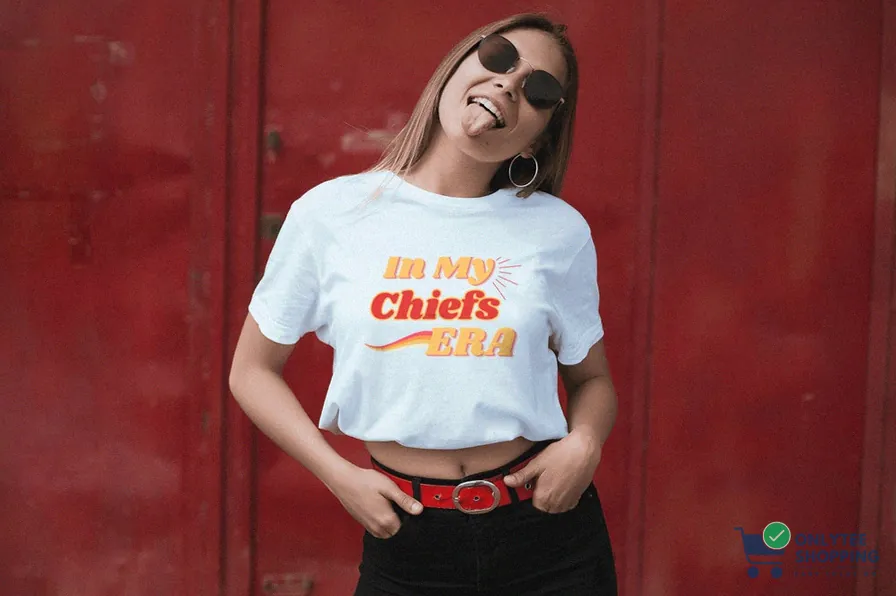 Onlytee - Graphic Tee - Kansas City Chiefs Shirt - Football Shirt - Chiefs Era - Era Shirt - Chiefs Shirt - Chiefs Football Shirt Design